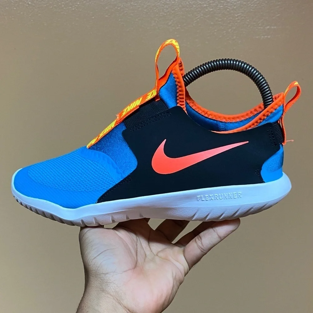 Nike Flex Runner “Blue Black Yellow Infrared” Women’s Running Sneakers” Size 7.5